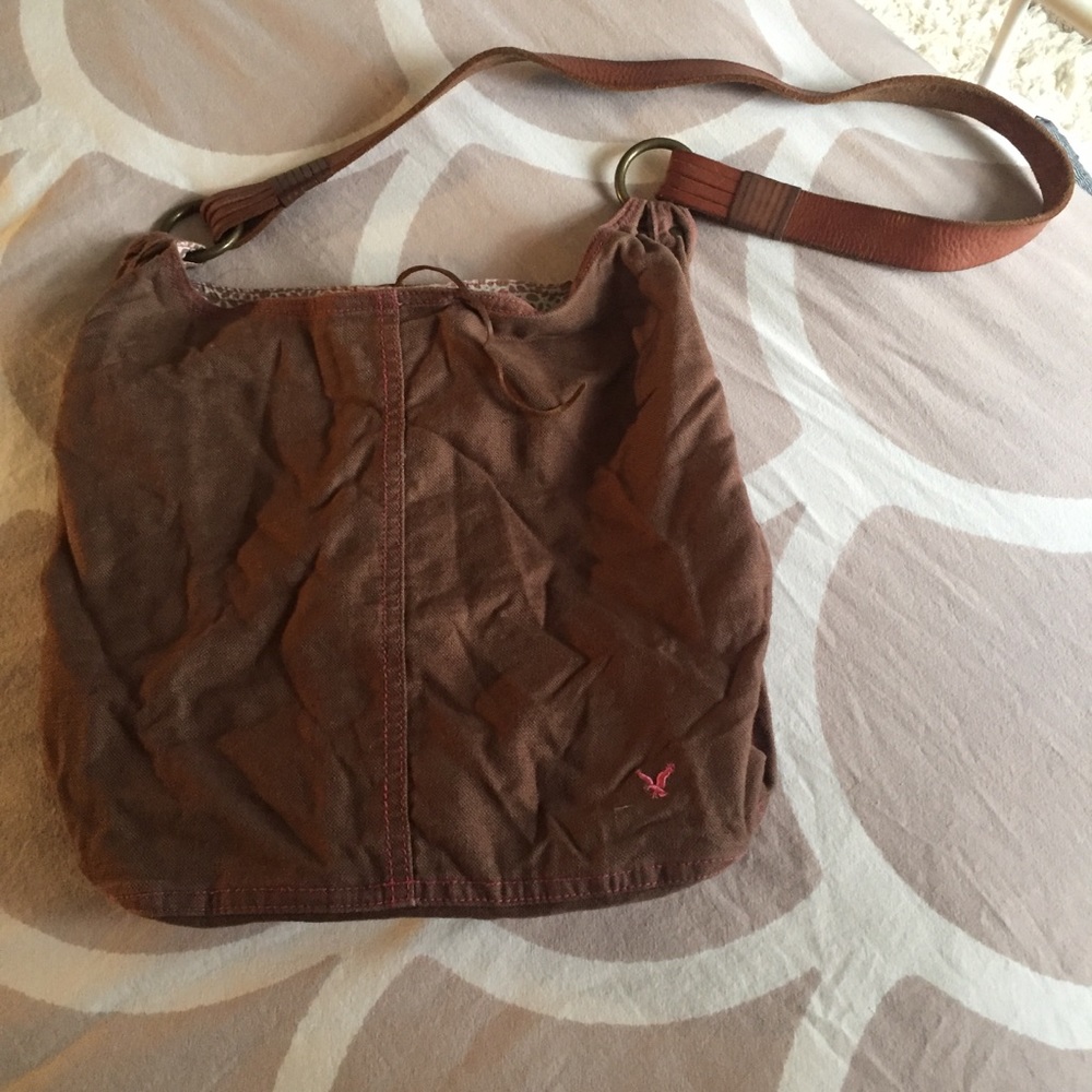 American Eagle Lg Brown Shoulder Messenger Bag